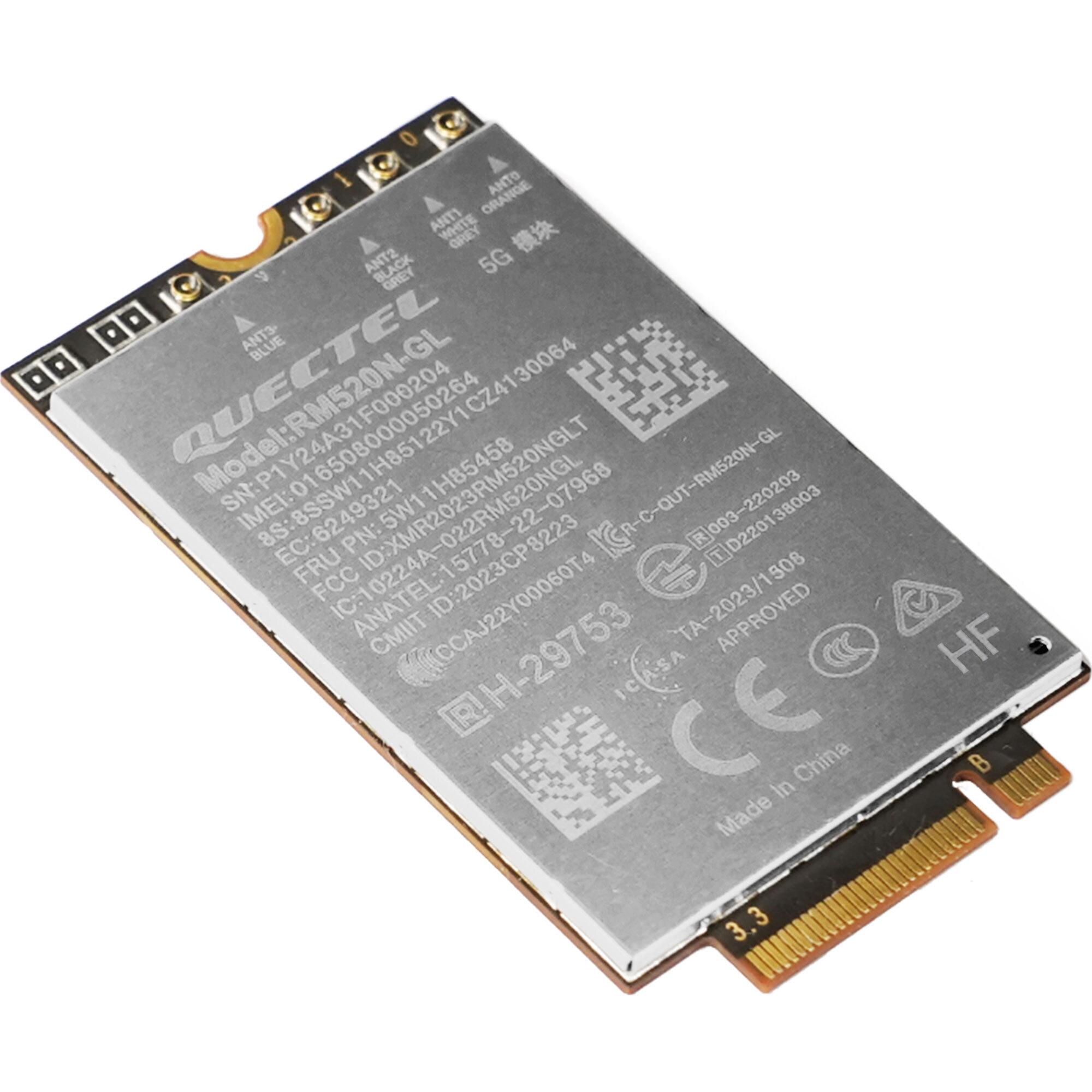 Lenovo Quectel RM520N-GL, 5G M.2 WWAN-Netzwerkkarte für ThinkPad, eSIM-Unterstützung, kompatibel mit Windows 10 und 11, Betriebstemperatur -30 °C bis 75 °C