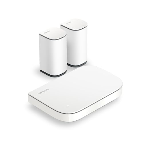 Linksys Velop Micro 6, Dual-Band Mesh-WLAN-System, WiFi 6-Router mit bis zu 3 Gbit/s für 465 m², 3er Pack, ersetzt Router und Extender
