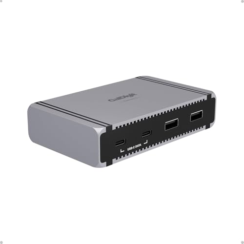 CalDigit E5 – Thunderbolt 5 Element 5 Hub – 9-Port mit 4 x Thunderbolt 5 / USB4 v2, 3 x USB-A & 2 x USB-C 10 Gb/s, unterstützt Single 8K und Dual 6K/8K Displays, 90 W Power Delivery, 0,8 m