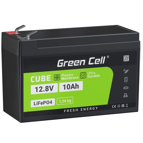 Green Cell CUBE LiFePO4 Spezial-Akku, LiFePo-Block, 12.8V 10Ah, kompakt und leicht, für nachhaltige Energieprojekte