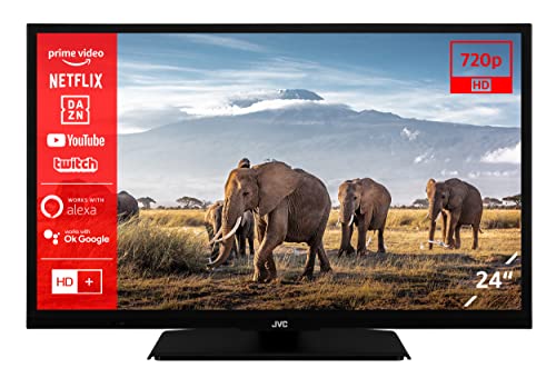 JVC LT-24VH5156 24 Zoll Fernseher/Smart TV (HD-Ready, HDR, Triple-Tuner, Works with Alexa, Bluetooth) - 6 Monate HD+ inkl. [2023]