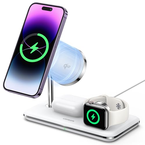 Ugreen Wireless Charger 3in1 (25 W), Ladestation für MacBook, iPhone und mehr, Weiss