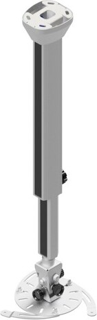 Edbak PMV100W, Projektorhalterung für Zimmerdecke, 15 kg Tragfähigkeit, Weiß, Neigungswinkel -7,5° bis 7,5°, inkl. Kabelmanagement, 180 mm Breite