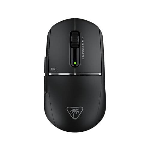 Turtle Beach BURST II PRO, Kabellose E-Sport-Gaming-Maus mit 8.000 Hz Abtastrate, Owl-Eye Sensor 30.000 DPI, Titan Optical Switches, Schwarz
