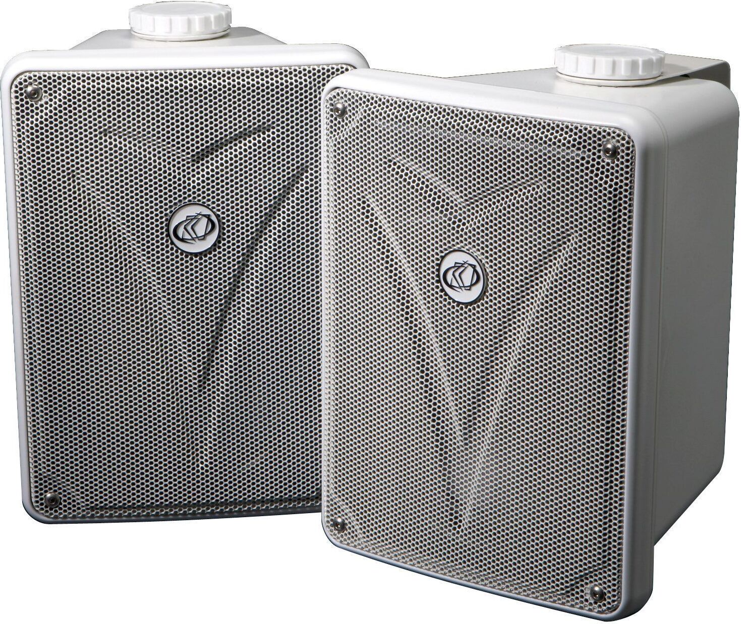 Kicker KB 6000W, 2-Wege Außen-Lautsprecher weiß, 75/150 Watt RMS/MAX, Frequenzgang 55-22.000 Hz, Wandmontage