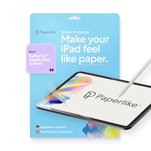 Paperlike 3 Folie (2x) für iPad Air 13” (2024/25) & iPad Pro 13” (2024) – Echtes Papiergefühl, blasenfreie Butterfly-Installation, schützt Apple Pencil-Spitze