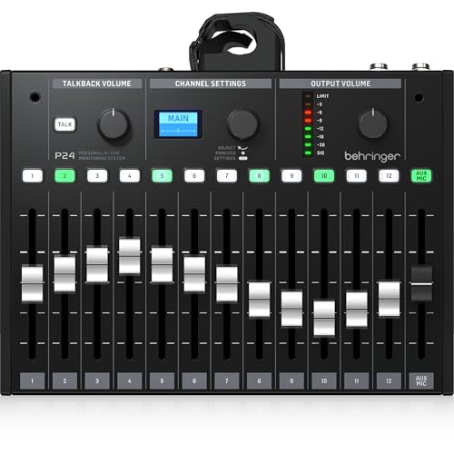 Behringer P24 Personal Monitor Mixer, digitaler Mixer mit hochwertiger Verarbeitung