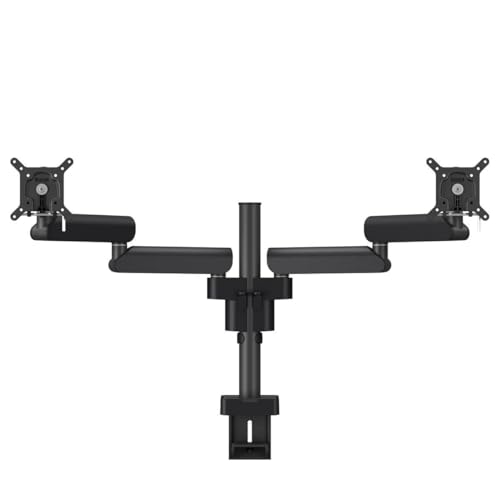 Vogel's MOMO 2237 Monitorarm Motion für 2 Monitore, schwarz - Höhenverstellbar, geeignet für zwei Monitore, einfache Installation