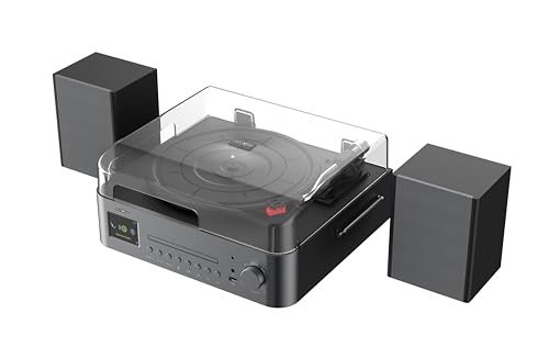 Reflexion HIF2084INT, Halbautomatischer Plattenspieler, Schwarz