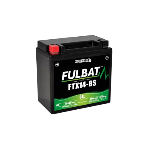 Fulbat FT12A-BS GEL, wartungsfreie Gel-Batterie mit 12V/12Ah ...