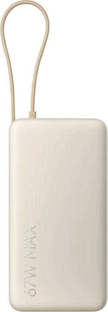 Xiaomi 67W Powerbank 20.000 mAh mit integriertem Kabel, beige (Tan)