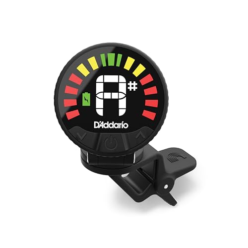 D'Addario Orchestral Nexxus 360 wiederaufladbarer Cello- und Bass-Tuner – Ansteckbarer Tuner für Cello und Bass – Automatische Abschaltung – Einstellbarer Vollfarb-LED-Bildschirm