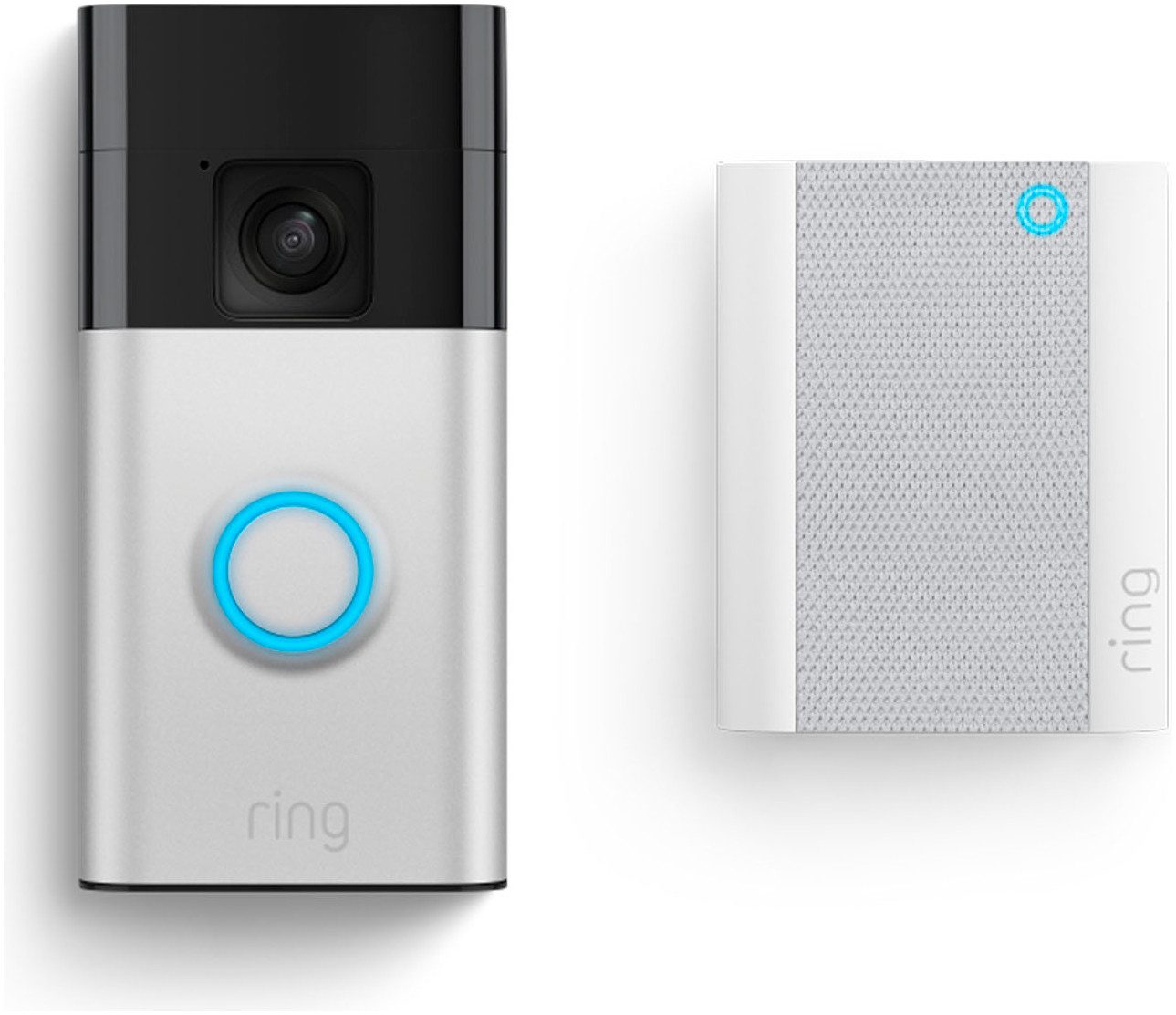 Ring Überwachungskamera Battery Video Doorbell + Chime Türklingel (Außenbereich) HD 1440p, kabellos, einfach zu installieren