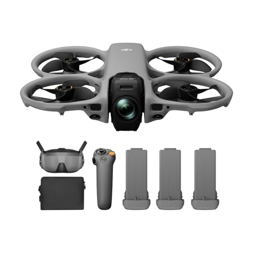 DJI Avata 360 Motion Fly More Combo, 360°-Drohne mit 1-Zoll-8K-Video, FPV Goggles N3 und RC Motion 3, integrierter Propellerschutz, 3 Akkus