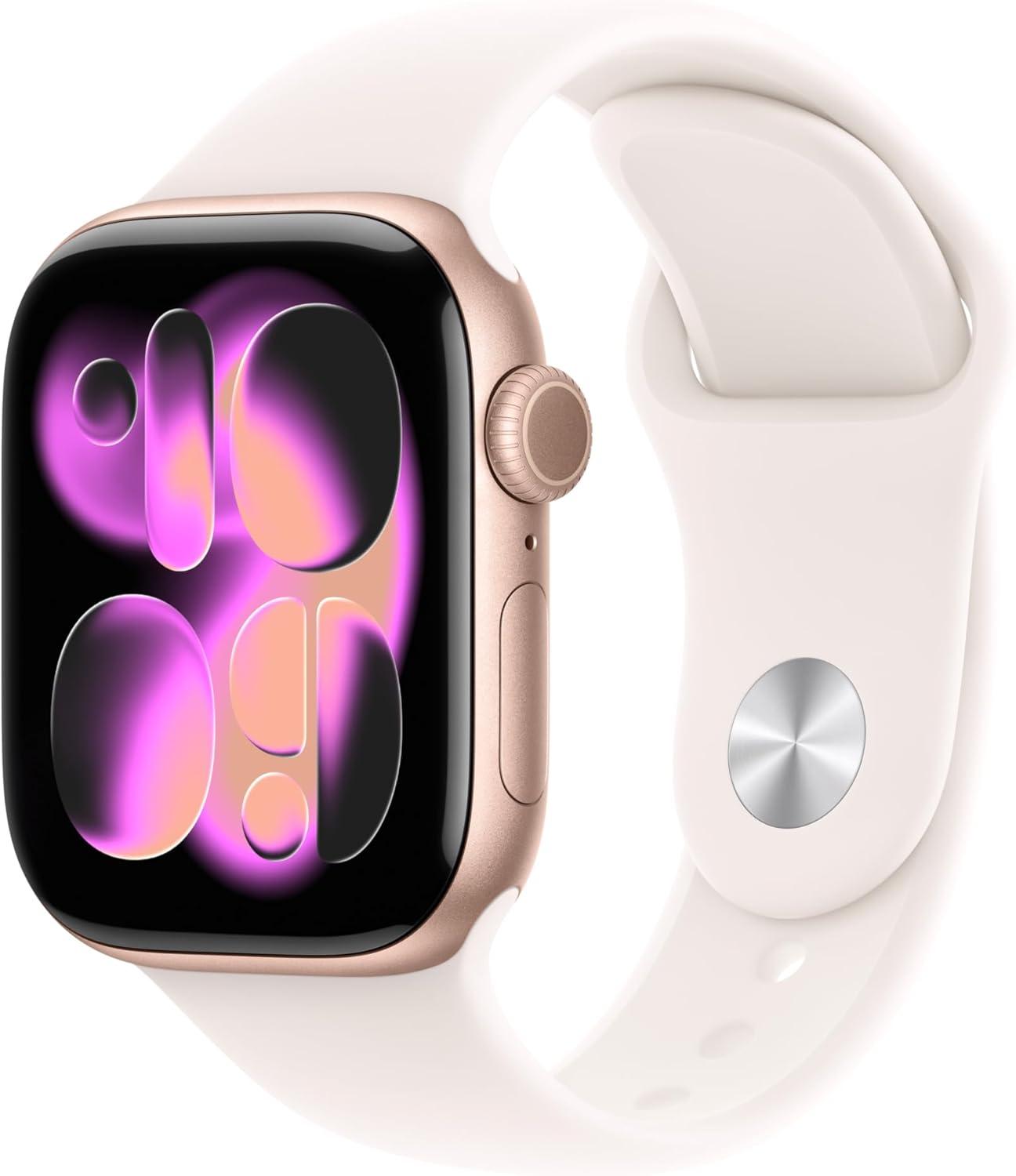 Apple Watch Series 11, GPS Cellular 42 mm Smartwatch mit Aluminiumgehäuse, Sportfunktionen, Schlafanalyse und Gesundheitstracking