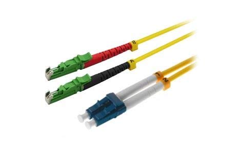 Helos LWL Patchkabel E2000® APC (LSH)/LC Duplex 9/125μm OS2 gelb 5,0m