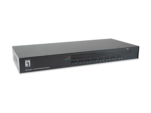 LevelOne KVM-3216, 16-Port PS/2-USB VGA KVM Switch mit OSD und ...