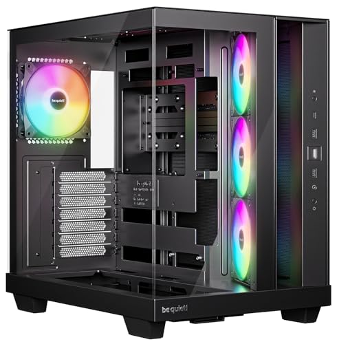 be quiet! Light Base 500 LX, Midi-Tower PC Gehäuse für ATX, Mini-ITX und mATX, max. Kühlerhöhe 185 mm, max. GPU-Länge 400 mm, Schwarz