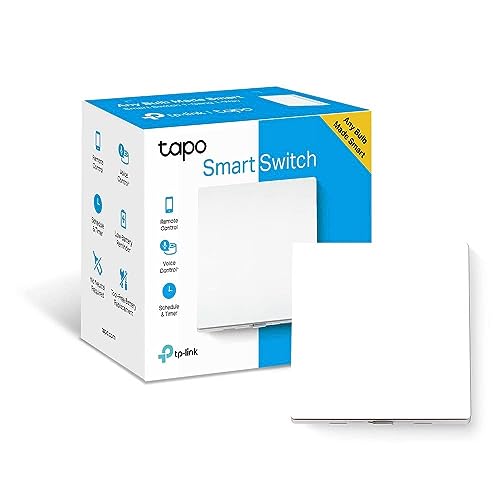 TP-Link Tapo S210 Smart Lichtschalter, 1-Gang 1-Way, Fernbedienung, Sprachsteuerung über Amazon Alexa oder den Google Assistant, batteriebetrieben [Muss mit Tapo H100 Hub verwendet Werden]