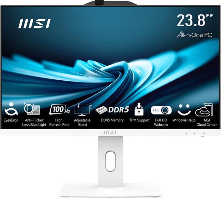 MSI Pro AP242P 14M-629IT All-in-One-PC, Intel® Core™ i5 i5-14400, 23.8" Full HD, 8 GB DDR5, 512 GB SSD, Windows 11 Pro, Wi-Fi 6E, Weiß