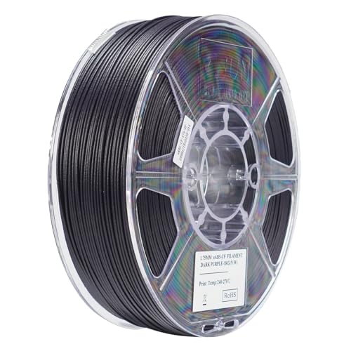 eSUN ABS-CF Carbon Fiber Filled ABS Filament 1.75mm, 1KG Spule für FDM 3D Drucker, hohe Beständigkeit, dunkle violette Farbe