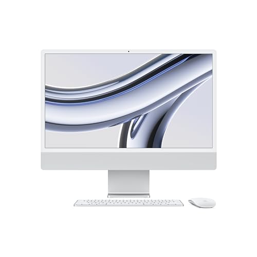 Apple 2023 iMac All-in-One Desktop-Computer mit M3 Chip: 8-Core CPU, 8-Core GPU, 24" 4.5K Retina Display, 16 GB gemeinsamer Arbeitsspeicher, 256 GB SSD Speicher, passendes Zubehör. Silber - Preisvergleich