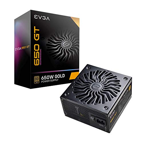 EVGA Supernova 650 GT, 80 Plus Gold 650 W, voll modular, Auto Eco Modus mit FDB Lüfter, 7 Jahre Garantie, inklusive Power ON Selbsttester, kompakte 150 mm Größe, Netzteil 220-GT-0650-Y3 (UK)