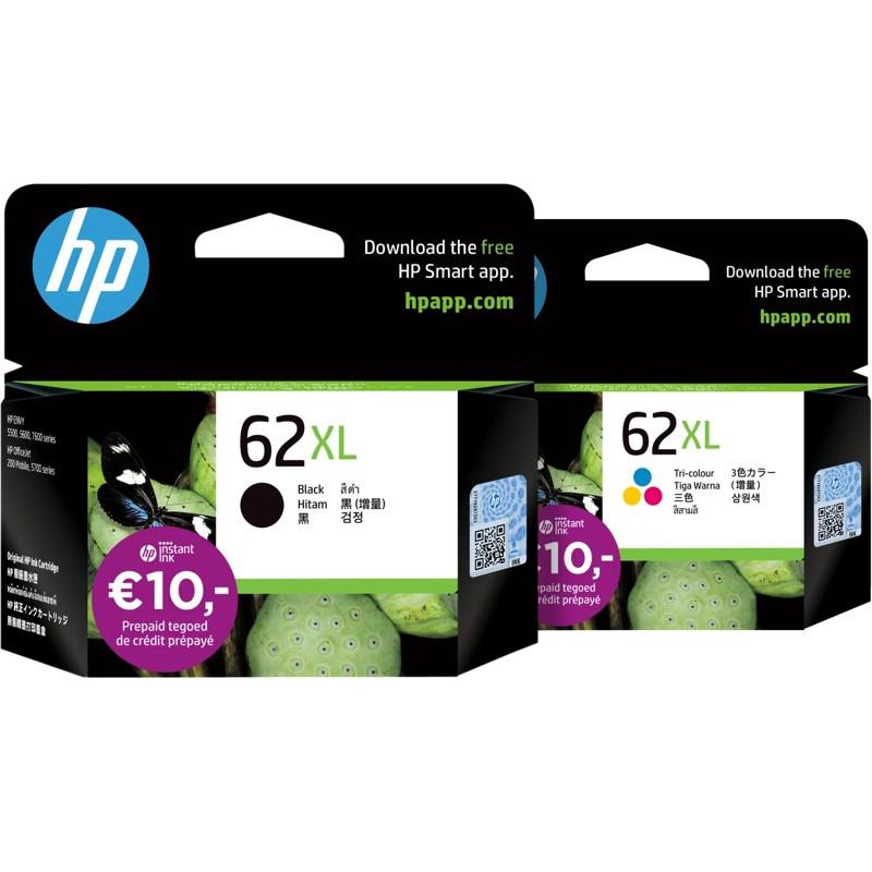 HP 62XL, Druckerpatrone Cartridge Combo Pack, Schwarz und Farbe, bis zu 600 Seiten Monochromdruck, kompatibel mit HP ENVY und OfficeJet Modellen