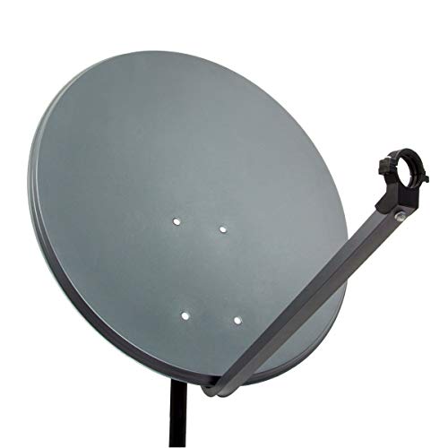 PremiumX PXS80 Satellitenschüssel 80cm Stahl Anthrazit Satellitenantenne mit Offset-Gewinn: 38.5 dB