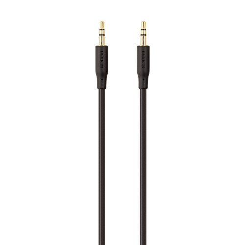Belkin F3Y117bt2M Klinke Audio Anschlusskabel [1x Klinkenstecker 3.5mm - 1x Klinkenstecker 3.5 mm], Schwarz, 2 m