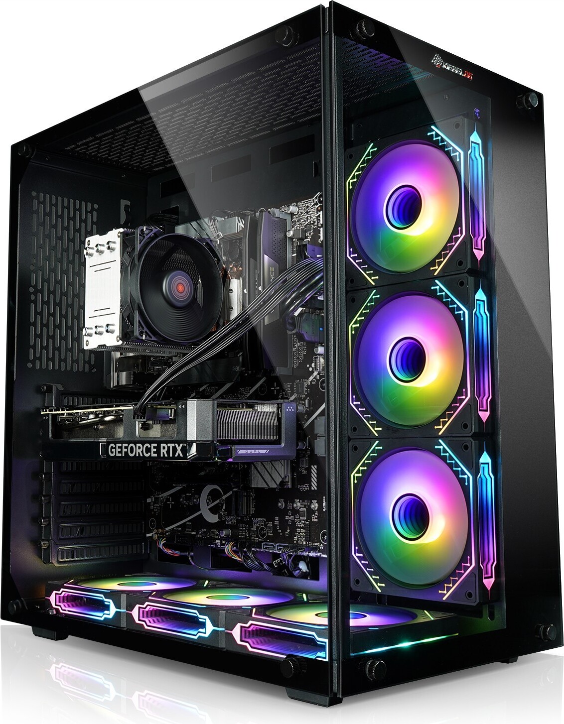 kiebel.de PC Panorama IC4D AMD Ryzen 7 5700G, 32GB DDR4, AMD Vega Grafik, 1TB SSD, Windows 11, Desktop PC in Glasoptik