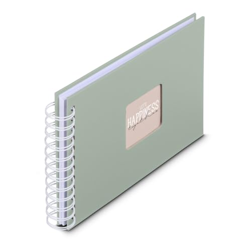 Hama Spiral-Album "Fine Art", 24x17 cm, 50 weiße Seiten, Farbe Salbei, FSC-zertifiziert