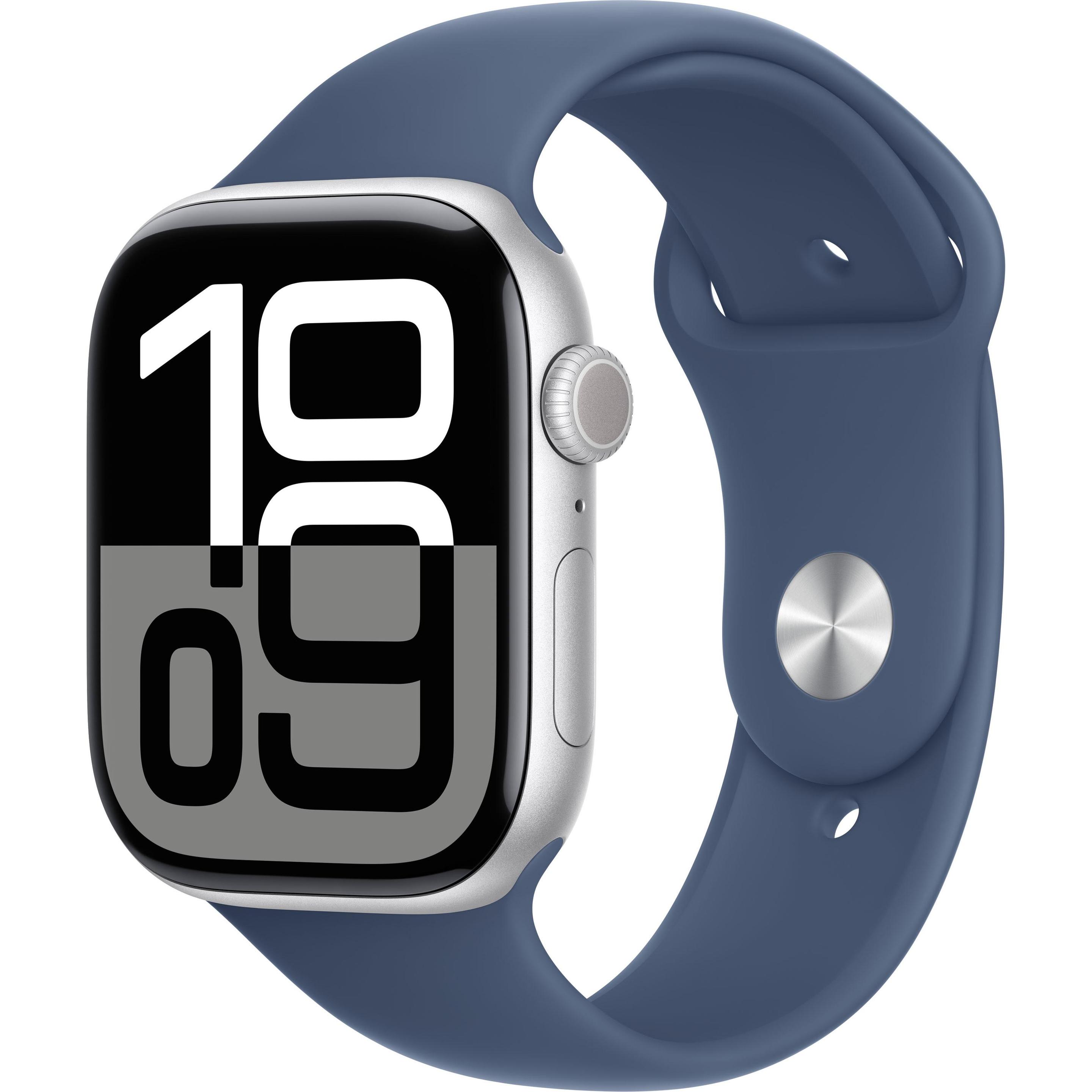 Apple Watch Series 10, 46 mm Smartwatch mit EKG-App, Blutsauerstoffmessung und Always-On-Display, nur WLAN, elegant und wasserdicht