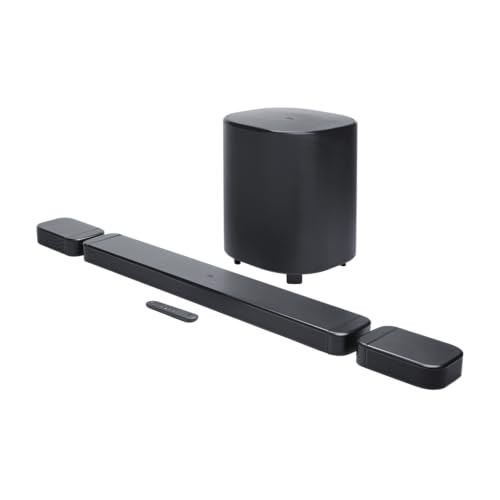 JBL Bar 800 MK2, 7.1-Kanal Bluetooth Soundbar mit abnehmbaren Lautsprechern, 10" Subwoofer, Dolby Atmos, HDMI eARC, Wi-Fi, 4K Video, PureVoice 2.0, MultiBeam 3.0, Schwarz