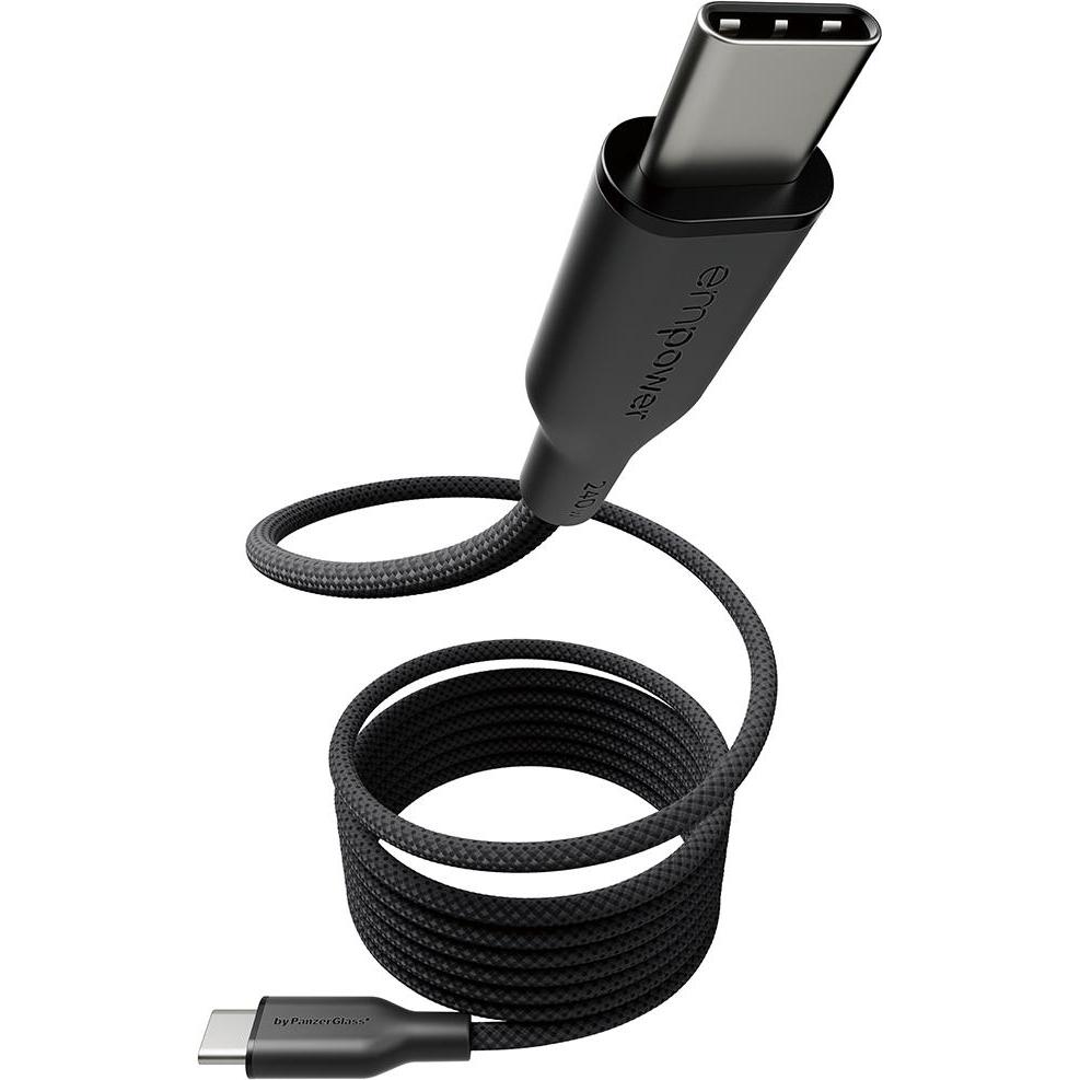 PanzerGlass Magnetic USB-C to USB-C Kabel, 1,50 m, USB 2.0, 240 W mit magnetischem Verschluss und geflochtener Schicht