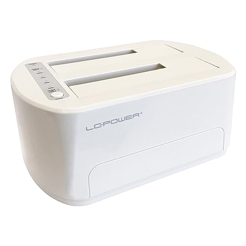 LC-Power Dockingstation USB 3.2 2,5"/3,5" SATA/SSD (White)