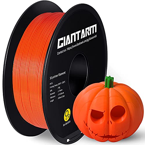 GIANTARM PETG Filament 1,75 mm orange, 1 kg Spool, hohe Zähigkeit und Schlagfestigkeit, kompatibel mit FDM Druckern