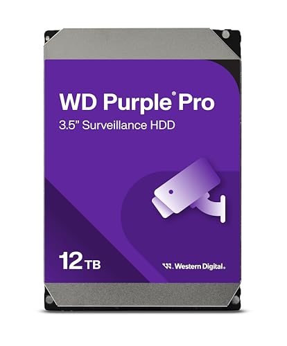 Western Digital 12 TB WD Purple Pro Festplatte, Smart-Video-Lösungen, mit AllFrame-Technologie