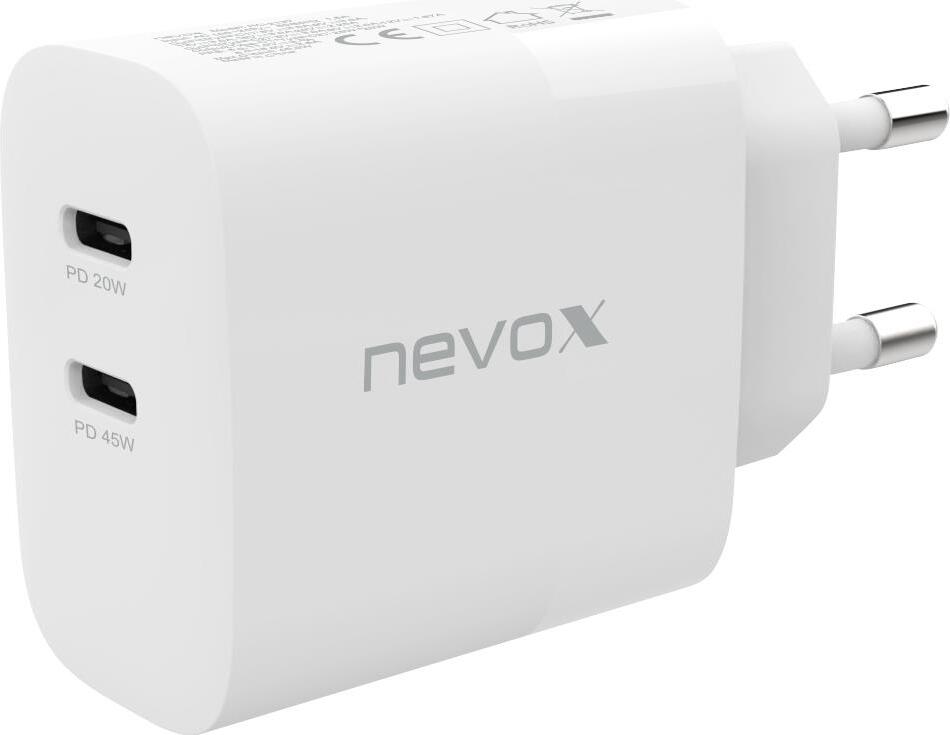Nevox HC-2137 Ladegerät für Mobilgeräte Universal Weiß AC Schnellladung Drinnen (HC-2137)