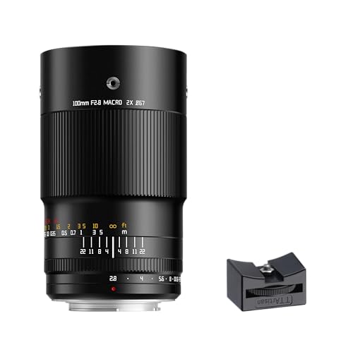 TTArtisan 100mm F2.8 Makro Objektiv für Canon RF - Metallische Verarbeitung, 2:1 Makroverhältnis, Naheinstellung ab 0,25m