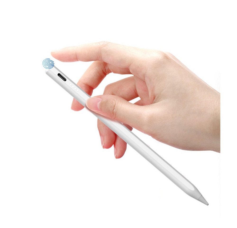 PRECORN Active Stylus Pen für iPad Pro, Air, Mini (2018) – Magnetischer Eingabestift mit Druckstufen- und Neigungserkennung, 1,7 mm Spitze, schnelle Aufladung