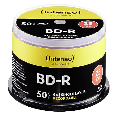 Intenso Blu-Ray 25GB, 6X Speed, Recorcable - 50pcs Cake Box