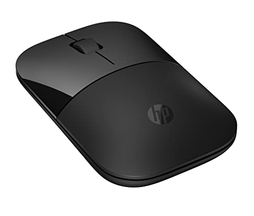 HP Z3700 kabellose Maus | 1200 optische Sensoren | bis zu 16 Monate Batterielaufzeit | 2.4 GHz oder Bluetooth Verbindung | Plug&Play | Schwarz
