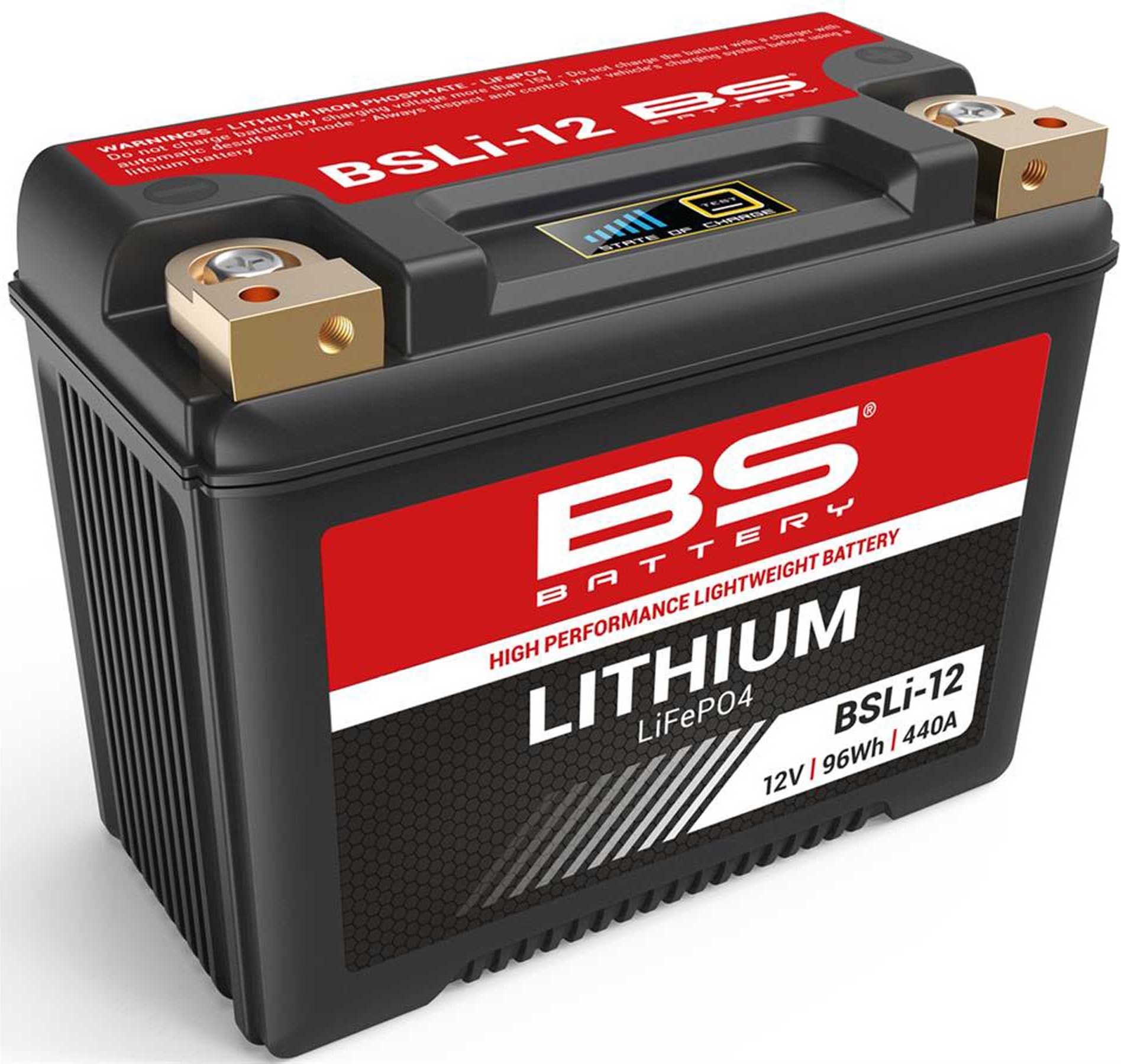 BS Battery BSLI-12 Lithium-Ionen-Batterie, 12.8V, 8Ah, ultra leicht, wasserdicht, schnelle Aufladung, umweltfreundlich, hohe Kaltstartleistung