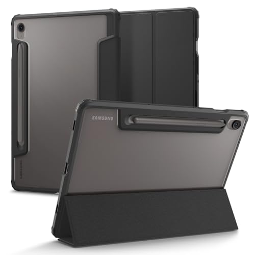 Spigen Ultra Hybrid Pro Hülle für Samsung Galaxy Tab S10 FE (2025) / Galaxy Tab S9 (2023), Schutzhülle mit S Pen Halter und Ladeunterstützung, Schwarz