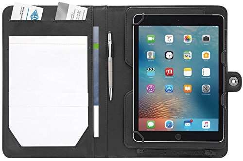 Wedo Accento Organizer, Tablet Hülle für Apple iPad 2025 (11. Gen), A4 in schwarz mit Magnetverschluss und Präsentationsständer