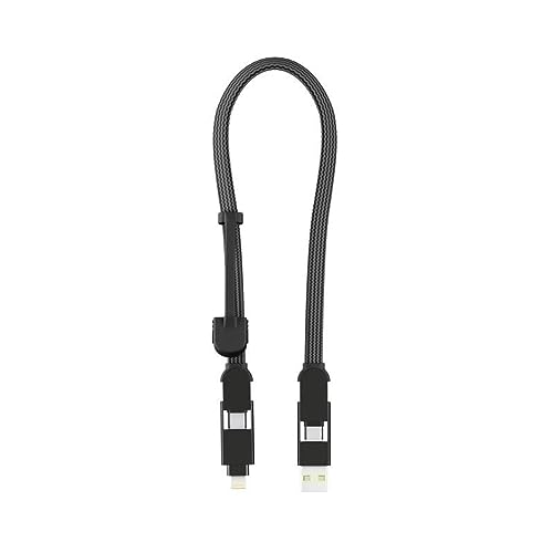 Rolling Square inCharge XL 30 cm, Ladekabel, USB/Mikro-USB/Lightning, schwarz