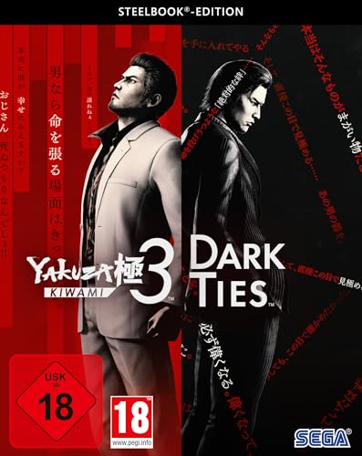 SEGA Yakuza Kiwami 3 & Dark Ties Steelbook Edition, PC-Games inkl. Spiel-Code, 3 Kunstkarten, Steelbook