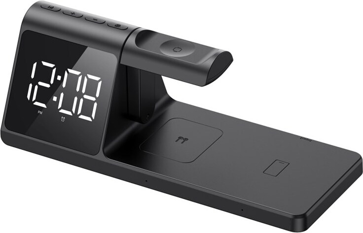 Havit W3042 - 3 in 1 kabellose Ladestation, schwarz mit integriertem Nachtlicht