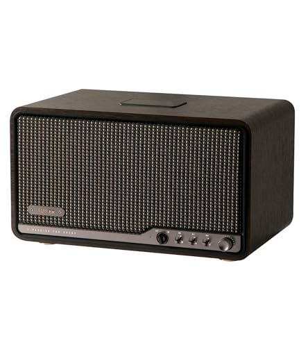 Edifier S300, Kabelloser Hi-Fi-Tischlautsprecher mit 80 W Leistung, AirPlay 2, Hi-Res-Audio und Fernbedienung – Schwarzes Walnussholz